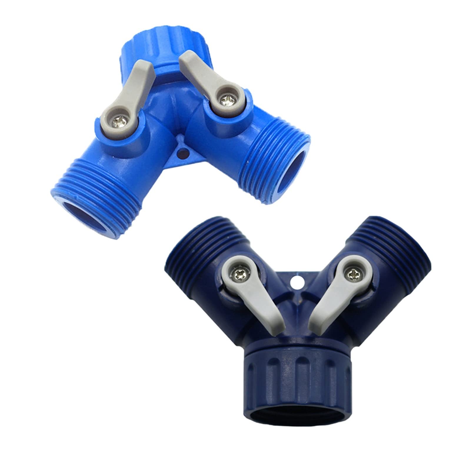 Conector rápido Tipo Y G3/4" con válvula de control para riego de jardín pack de 20 piezas