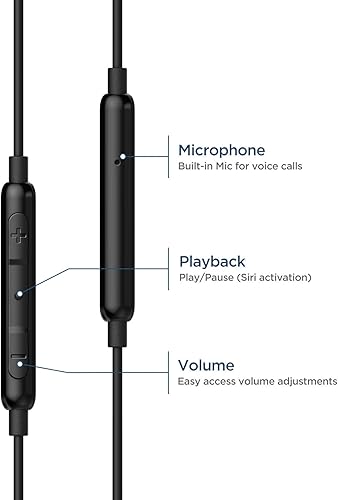 Miniatura 2 de Thore Auriculares para iPhone (certificado Apple MFi) V110 Auriculares trenzados con cable Lightning (resistentes al sudor y al agua) con