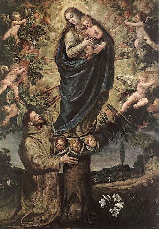 Affiche Vision de saint François d'Assise 60x90cm : créez une décoration murale inspirante