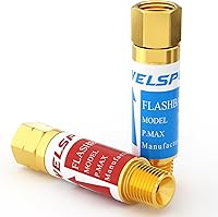 Vista 1 de Welspo Juego de pararrayos Flashback de acetileno de oxígeno 9/16-18 hilos para antorcha