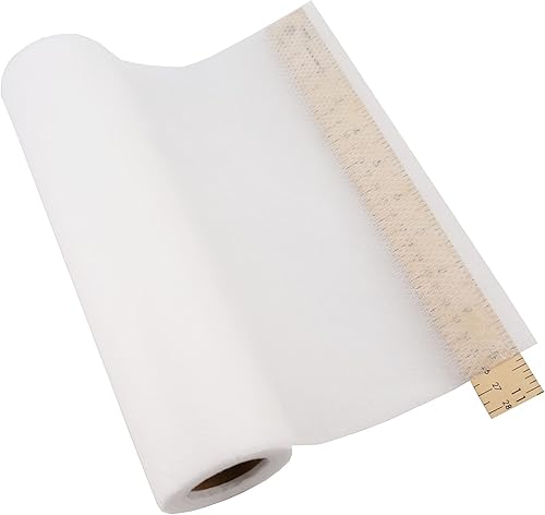 Miniatura 7 de New brothread Rollo estabilizador de bordado a máquina de malla que no se ve, rollo de 12 pulgadas x 50 yardas, peso ligero de 1.8 onzas, cortado en
