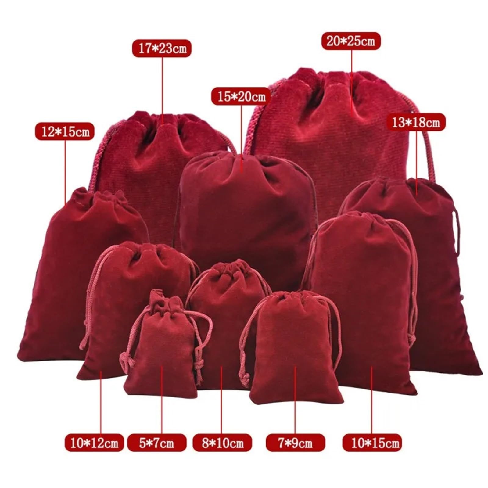 20 stücke Samt Kordelzug Taschen Farbe Kleine Kosmetische Lagerung Verpackung Tragbare Tasche Organizer Beutel Für Verpacken