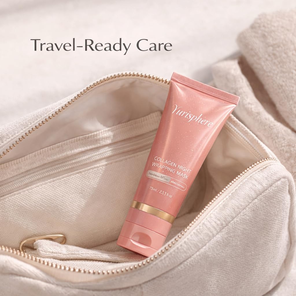 Collagen Overnight Peel Off Face Mask - Real Collagen Wrapping Mask for Glass Skin - Deep Hydration, Elasticity & Pore Care - Skincare for Glowing, Firming & Moisturizing 2P