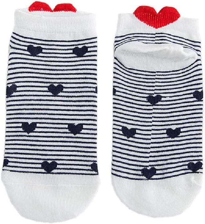 Women Men Girls Socks Casual Work Heart-shaped Cotton Love Printed Comfortable Ankle Socks for Gifts Funny Lover Socks