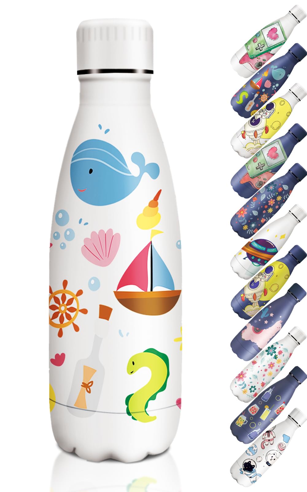 HoneyHolly Insulated Water Bottle – 350 ml – BPA-Free Stainless Steel Water Bottle, Leak-Proof, Reusable, Insulated Bottle, Powder Coating Process, Metal Water Bottle for Running, School, Office,