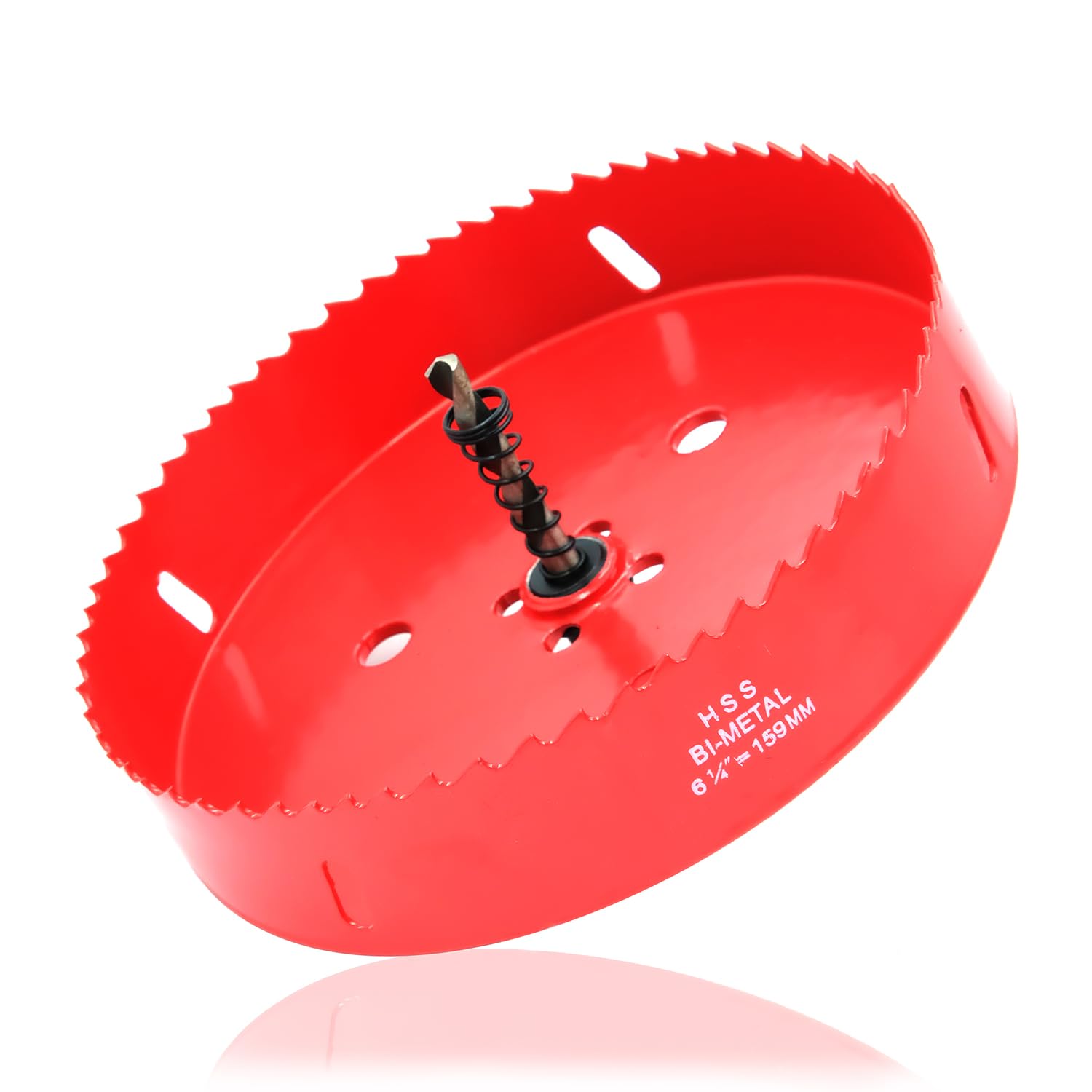 Hole Saw 6 1/4" / 159mm, HSS Bi-Metal Drill Hole Cutter with Mandrels for Wood, Drywall, Plastic Plate, Ceiling, Plastboard