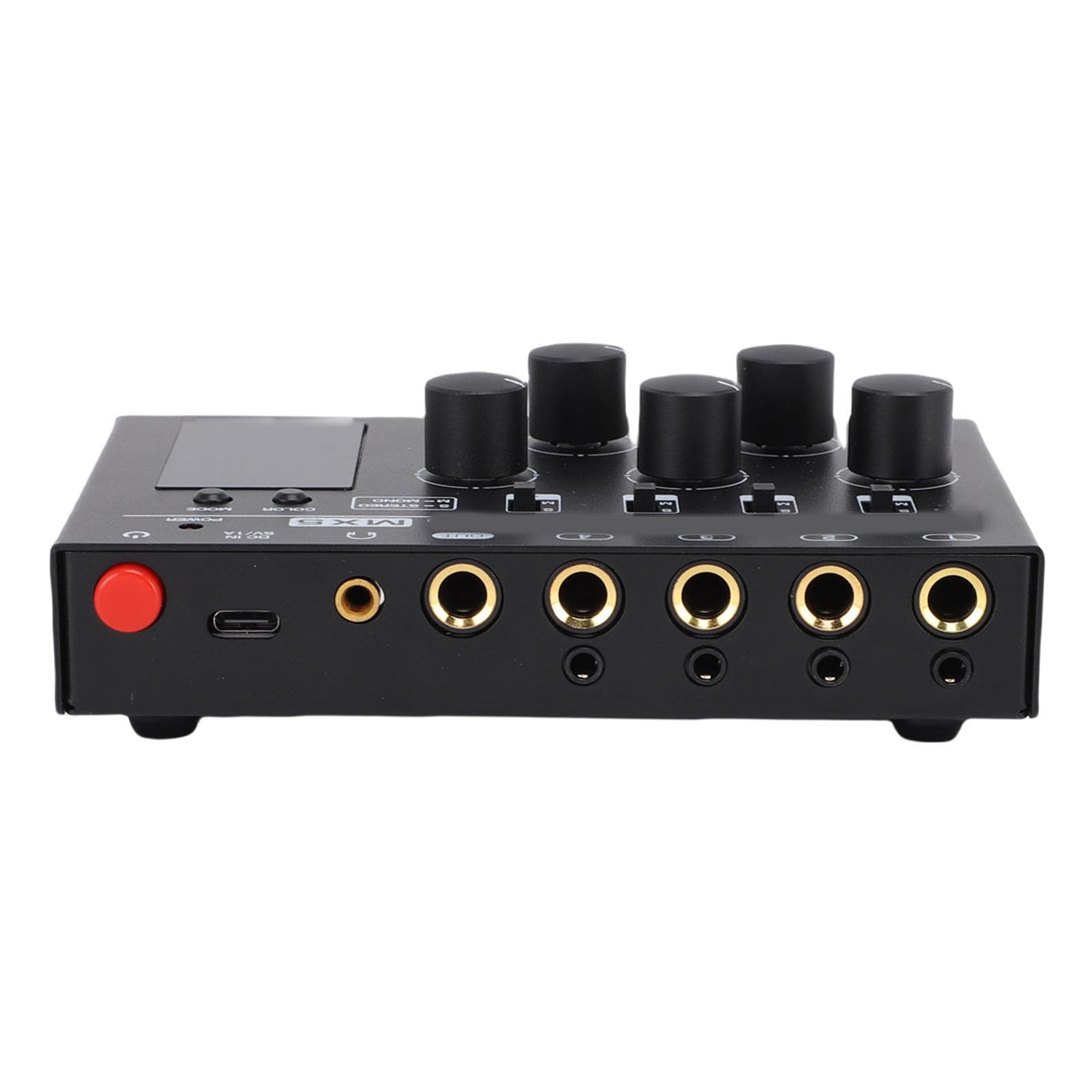 Asixxsix Profesjonalny Mikser Audio, Tryb stereo/kanał Mono Kontrolera Dźwięku DJ Mini Mikser, 4 -kanałowe Miksery Dźwiękowe do PC CD Odtwarzacz Przedwzmacniacza Słuchawki