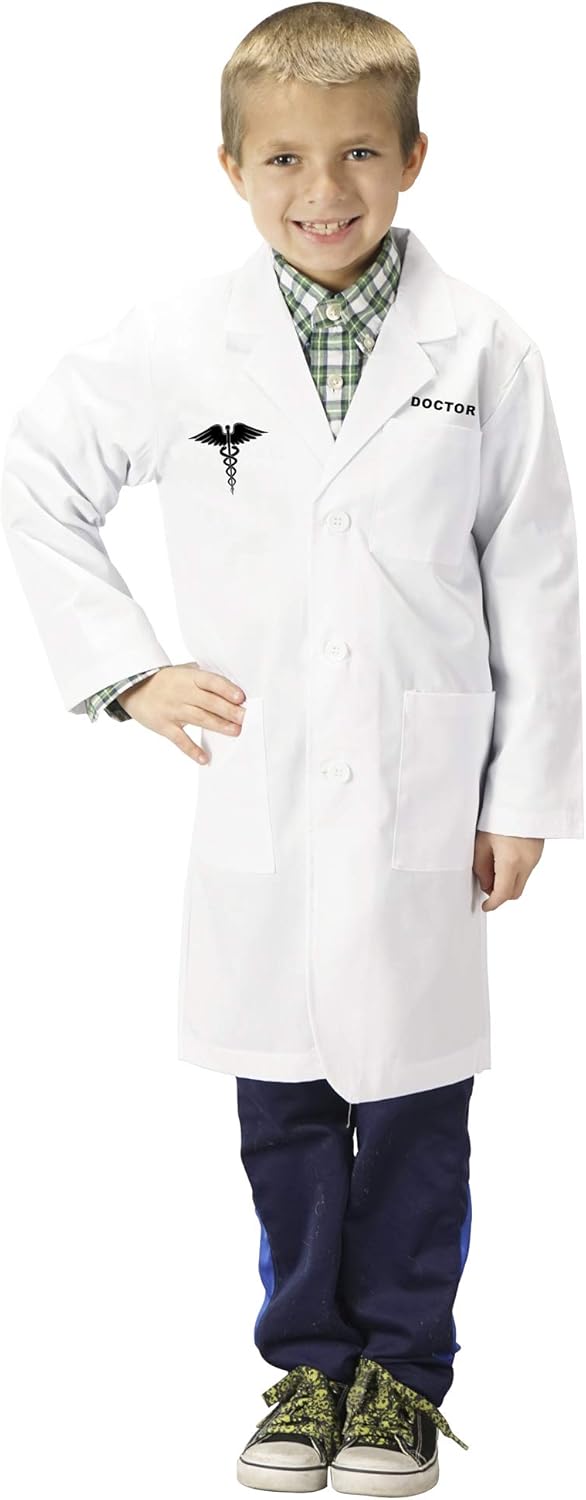 Aeromax 3/4 Length Jr. Doctor Lab Coat, Size 6/8, White