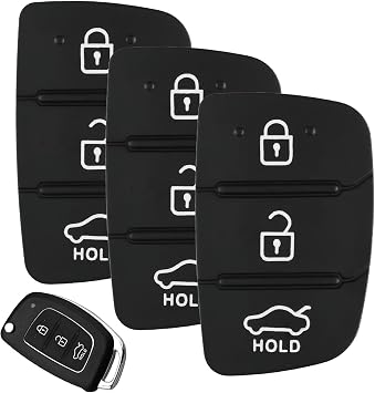 3Pcs 3 Button Key Fob Cover for Hyundai i40 i30 i20 i10 ix20 ix30 ix35