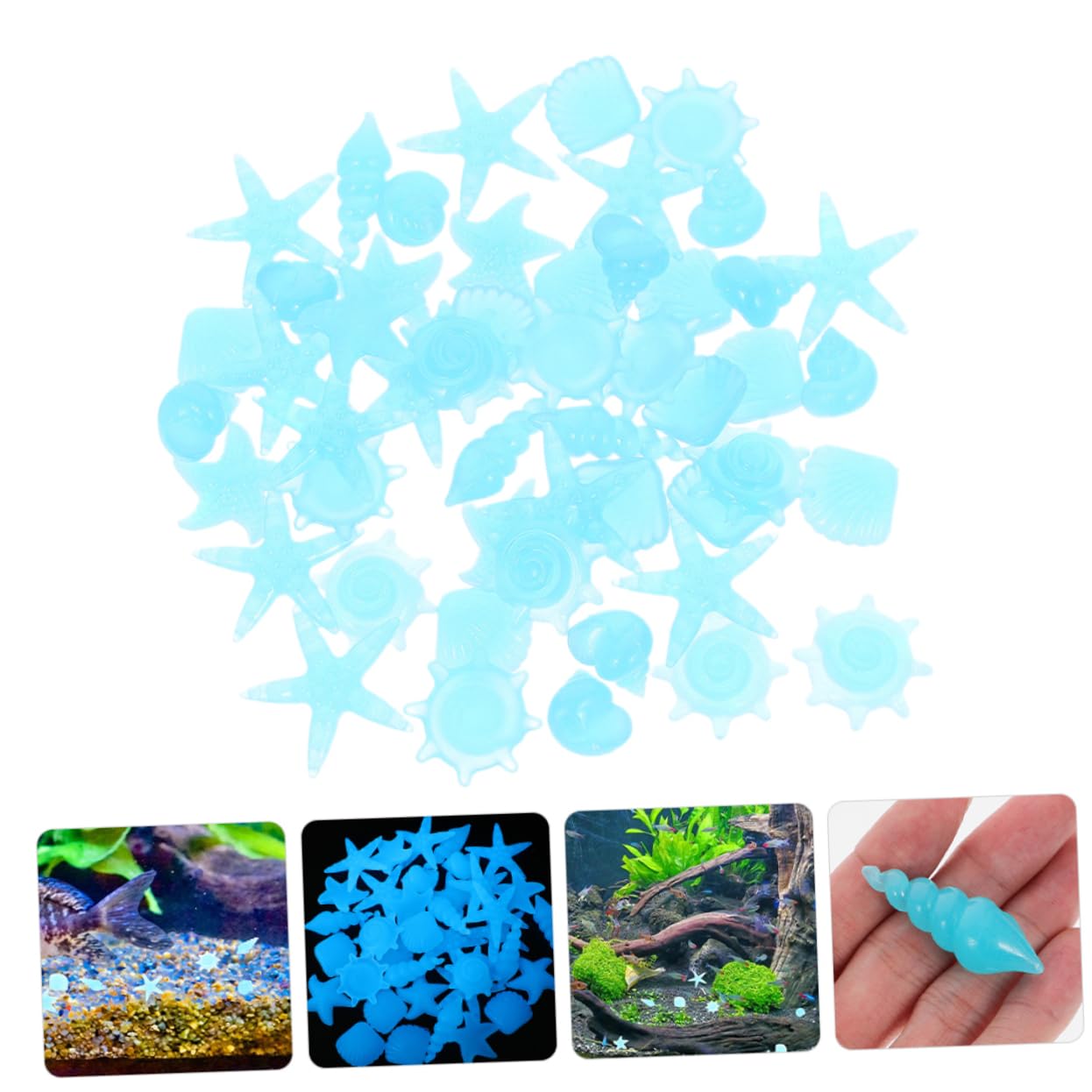 CIYODO 100Pcs Glow for Aquarium Decor Ocean Theme Gravel Neon Aquarium Pebbles for Fish Tanks and Flower Pots Illuminate Your Garden with Vibrant Colors