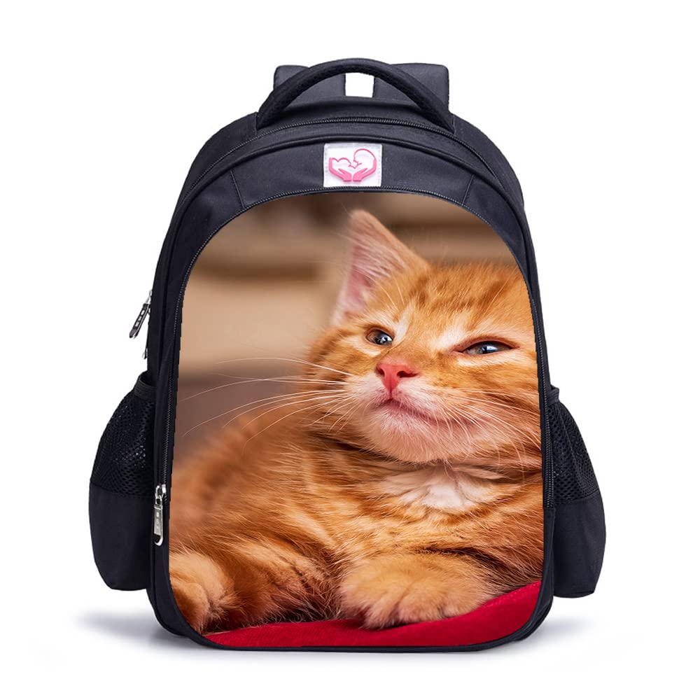 Cartable de mode chat grand format 41x28x12 cm à impression 3D - 8