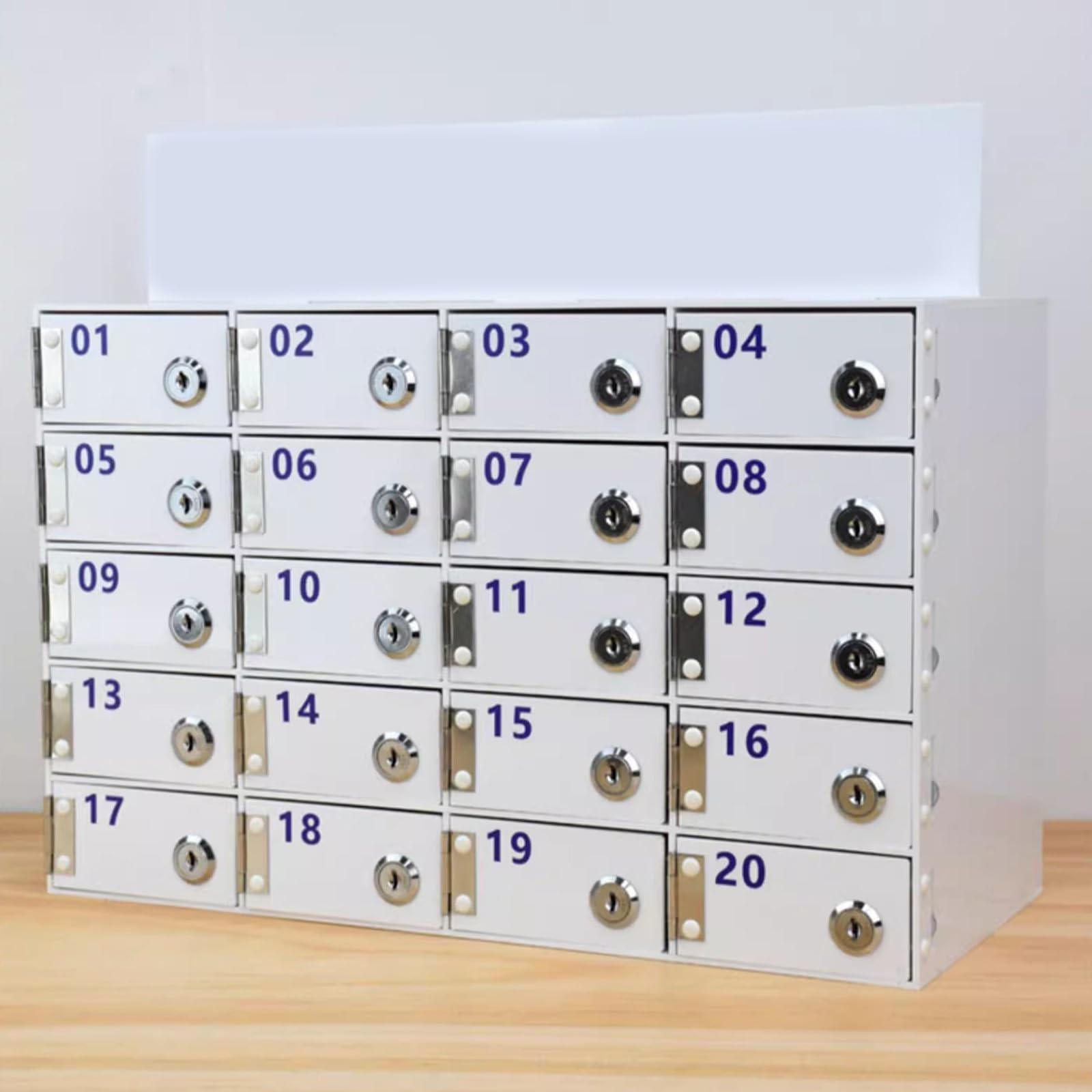 Armadietto di archiviazione per telefono cellulare a 20 slot per scuole e ufficioSecure Employee Mobile Phone Locker & Organizer per fabbriche aziende e luoghi di lavoro