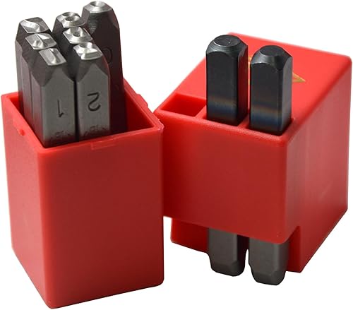 Vista 48 de Wokesi Kit de alfabeto de letras mayúsculas de 1/8" (3 mm) de altura, de acero, para timbre a mano, presión, para molde, código, etiqueta