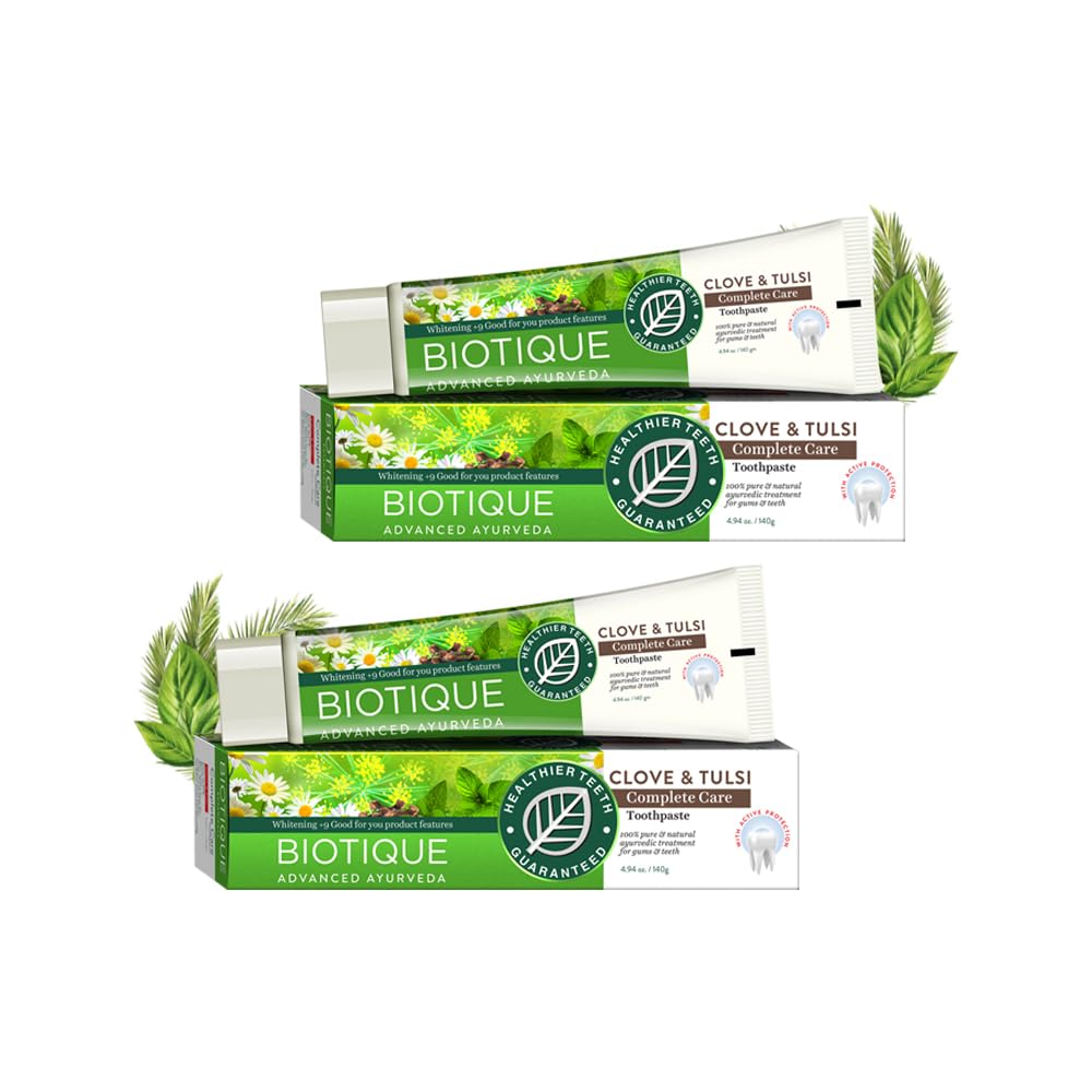 Biotique Micro Clove Action Toothpaste - For Teeth Whitening - 140gm (Pack of 2) Toothpaste (280 g, Pack of 2)