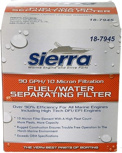 Miniatura 2 de Nuevo Sierra 18-7945 - Filtro separador de agua para combustible SIE 7945 (4 unidades)