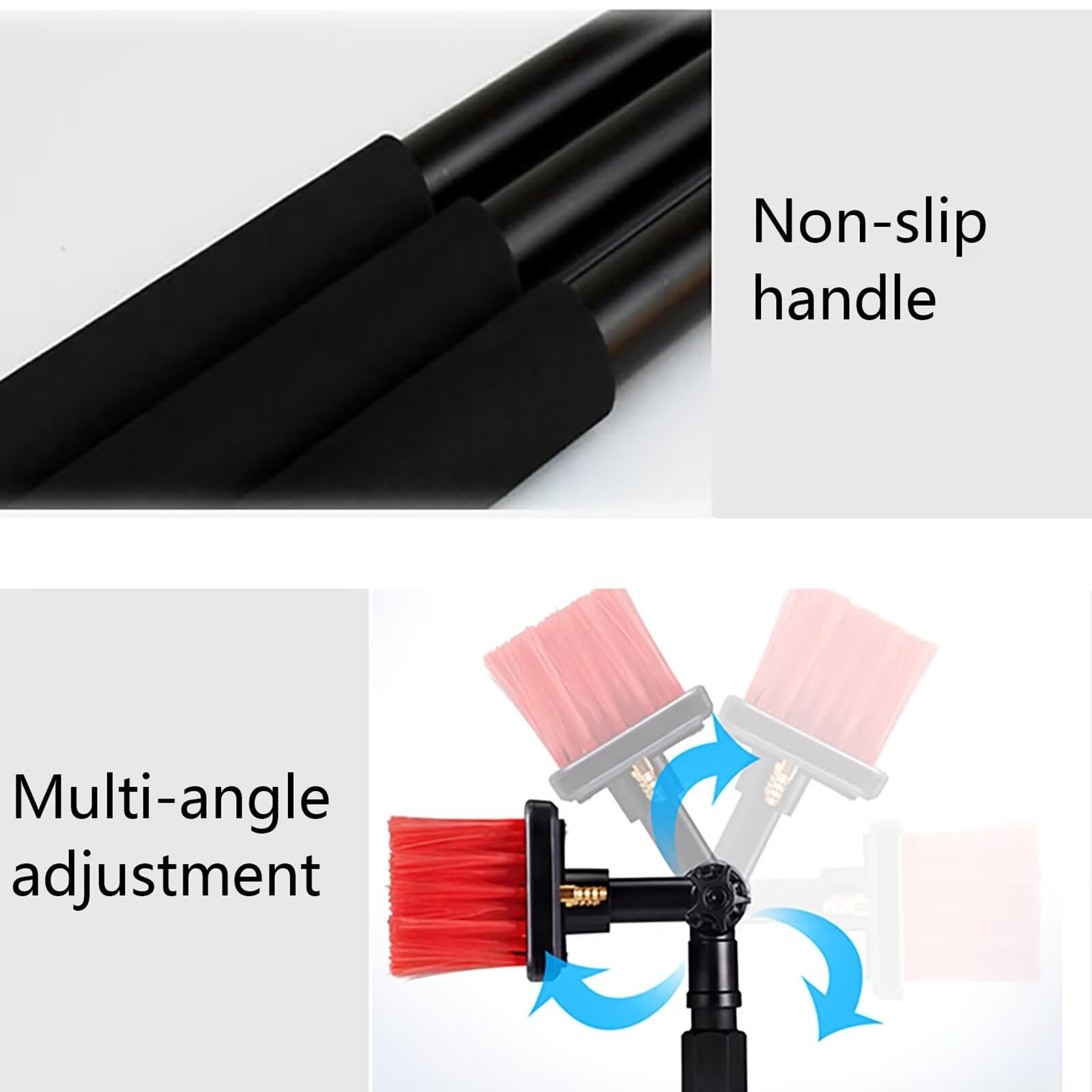 Barra di pulizia professionale 3 in 1: spazzola a getto d'acqua estensibile per pannelli solari e vetro, soluzione per la pulizia esterna senza sforzo, lucentezza senza striature.