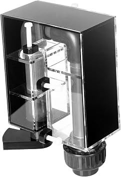 Siphon Box Overflow Box Acrylic DIY Quick Installatio for Fish Tank for Fish Air Pump Upgrade Water Overflow Box, redBlack