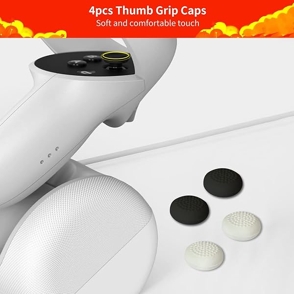 ジョイスティック 交換キット for Oculus Quest 2コントローラー用 修理キットVR ヘッドセット アクセサリー DIY 交換用 (修理キットB) - 5