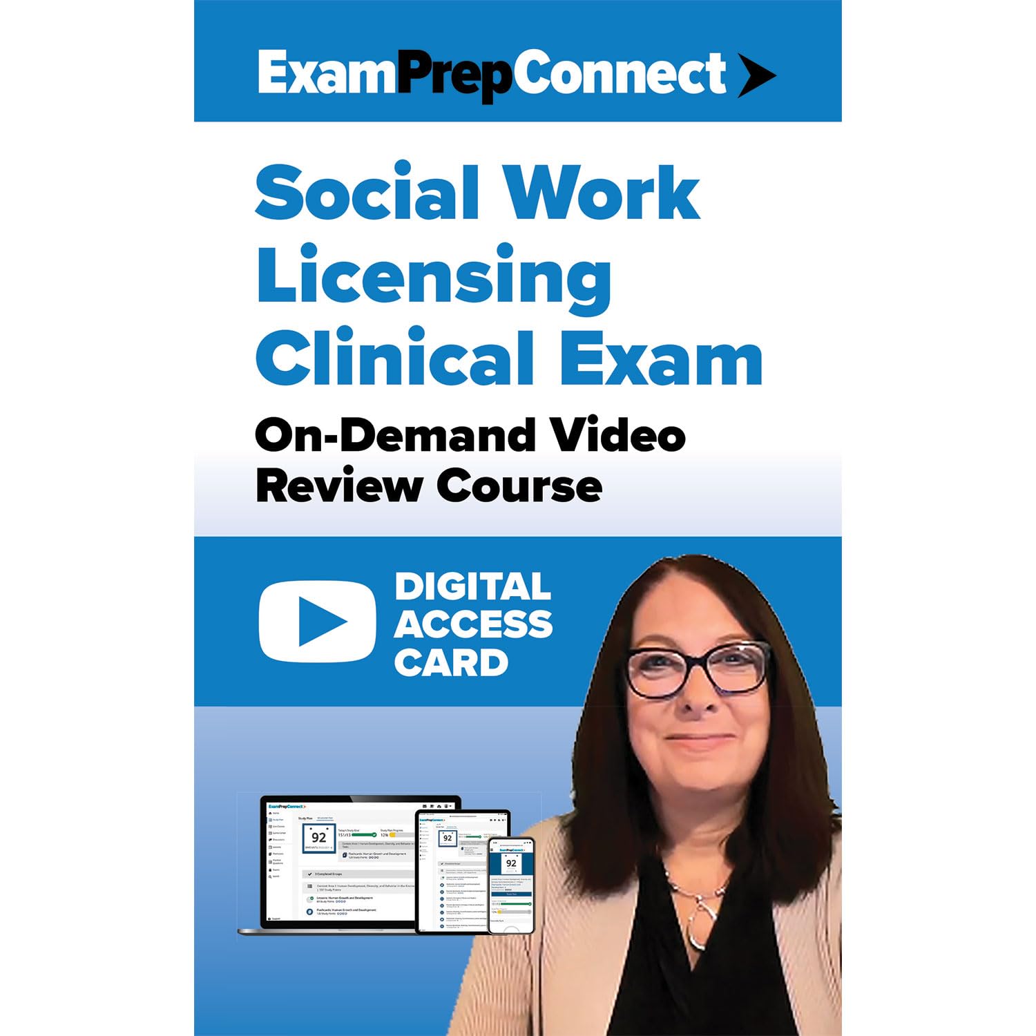 Social Work Licensing Clinical Exam On-Demand Video Review Course (Digital Access Card)