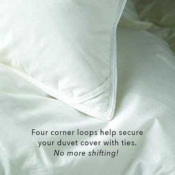 Cuddledown Dreamstead Down Alternative Comforter | Soft, Lofty, Cloudlike | 100% Cotton, Percale Weave | Premium European Fill | Duvet Insert | Hypoallergenic | Handcrafted | Oeko-TEX Standard 100