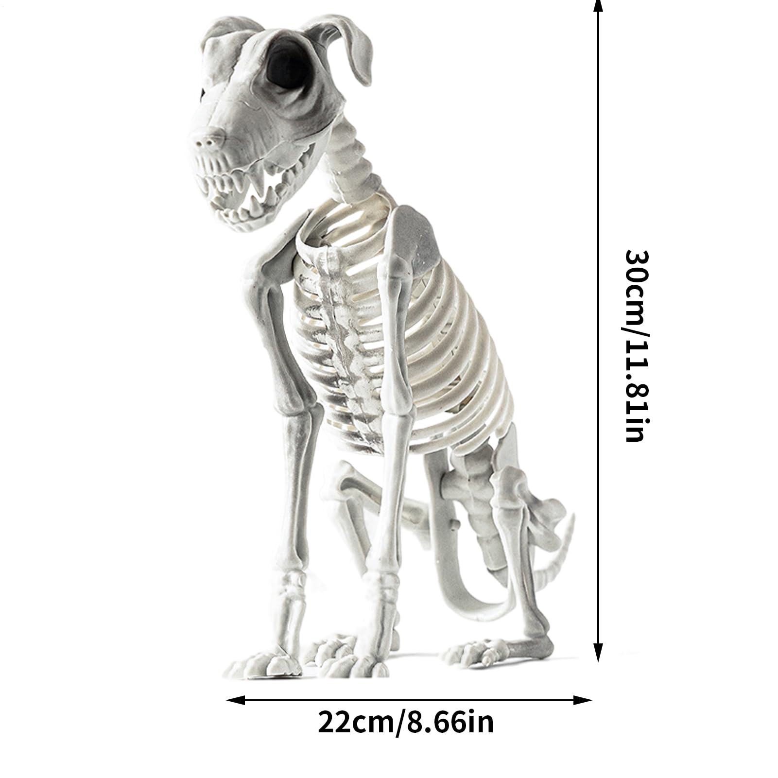 Perro Esqueleto Halloween De Hueso Espeluznante Perro Sentado Halloween | Figura Esqueleto Cachorro Escritorio para Hogar Dormitorio Apartamento Casa Encantada Oficina Porche