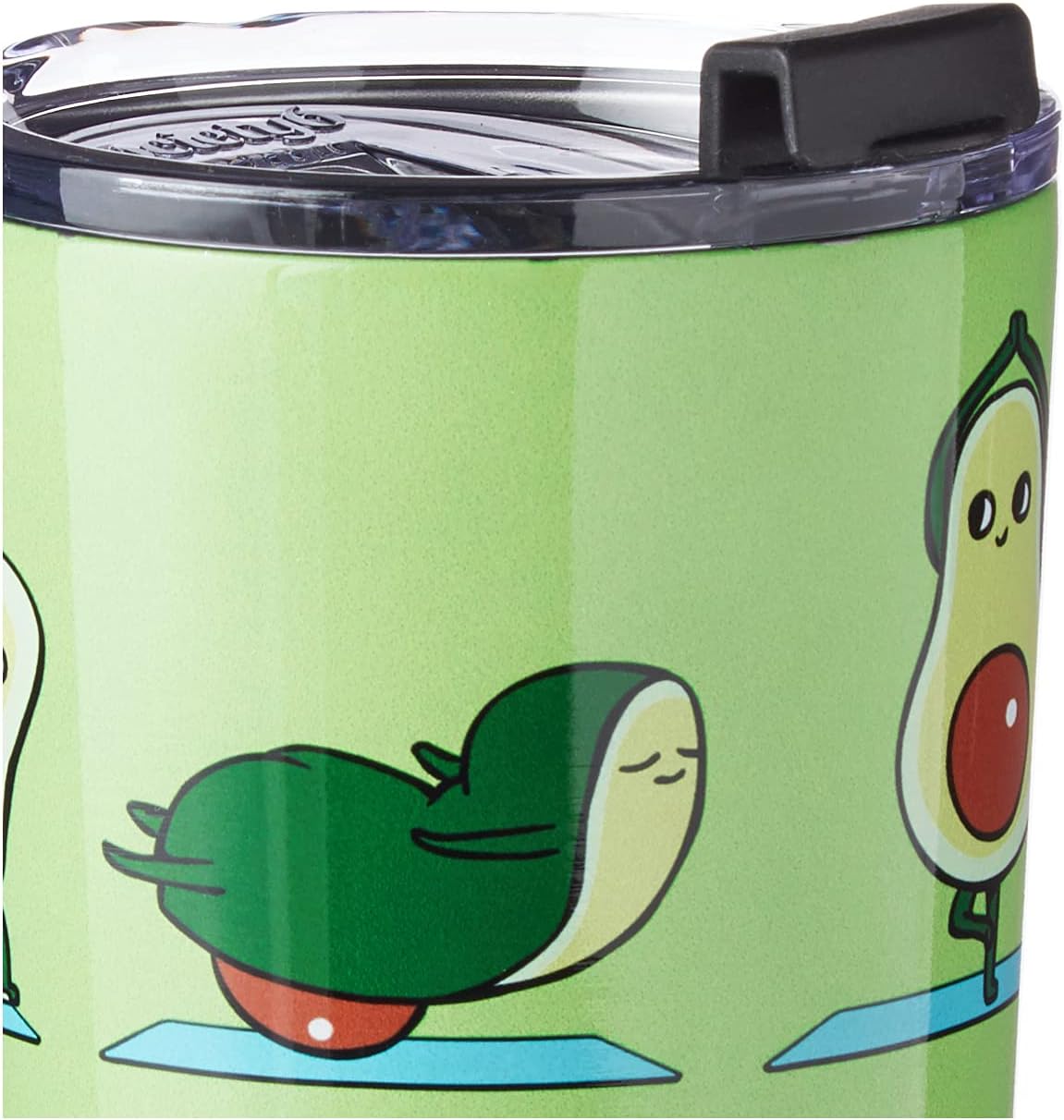 Society6 Stainless Steel 69795-trvlmg Huebucket Avocado Yoga Travel Mug, 20oz, Green, 1 Count (Pack of 1)