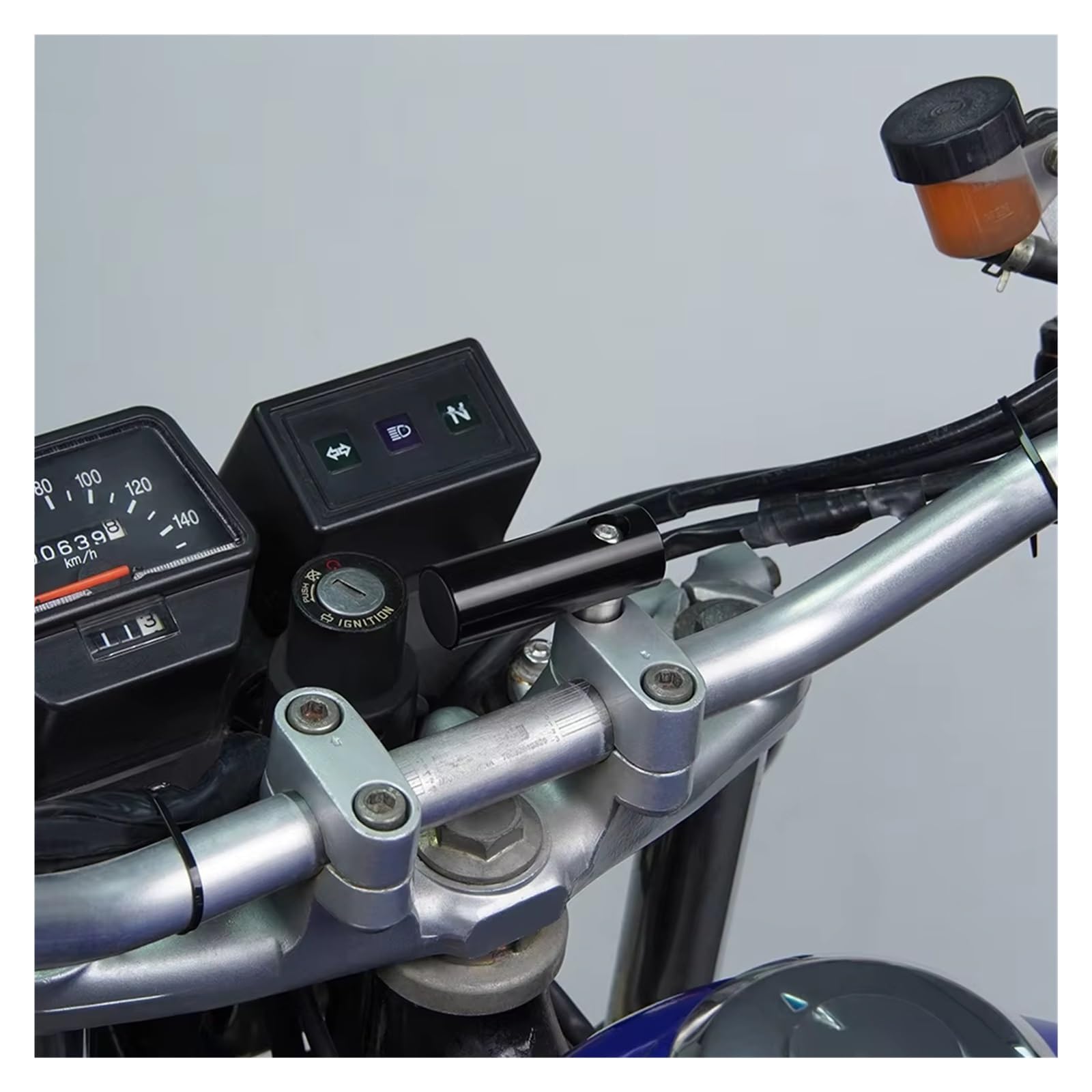 Soportes para Moto Soporte GPS con Pernos M8 Barra 7/8 Pulgadas/22 Mm Soporte Navegación Teléfono Móvil Base Abrazadera Manillar Motocicleta Soporte Teléfono Bici