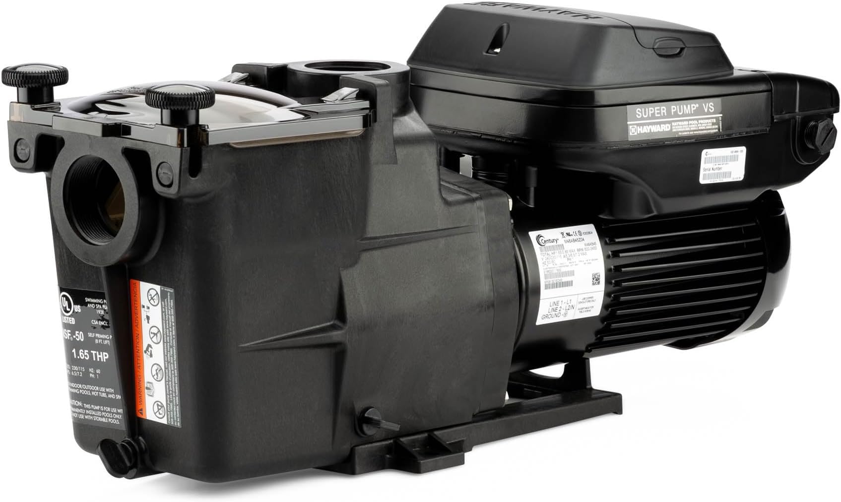 W3SP2603VSP Super Pump VS Variable Speed Pool Pump for In-Ground Pools, Energy Efficient, 1.65 HP