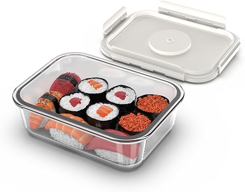 Miniatura 8 de SonicoFraîche Juego de iniciación de máquina selladora al vacío con sellador de batería eléctrico automático, recipientes de alimentos de vidrio al