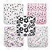 NJBabygear 5-Pack Baby Burp Cloths for Girls- Large Soft Absorbent 100% Organic Cotton, Triple Layer, Burping Rags for Newborns,Infants- Perfect Baby Shower Gift Registry Set"Burp Cloths Girl"
