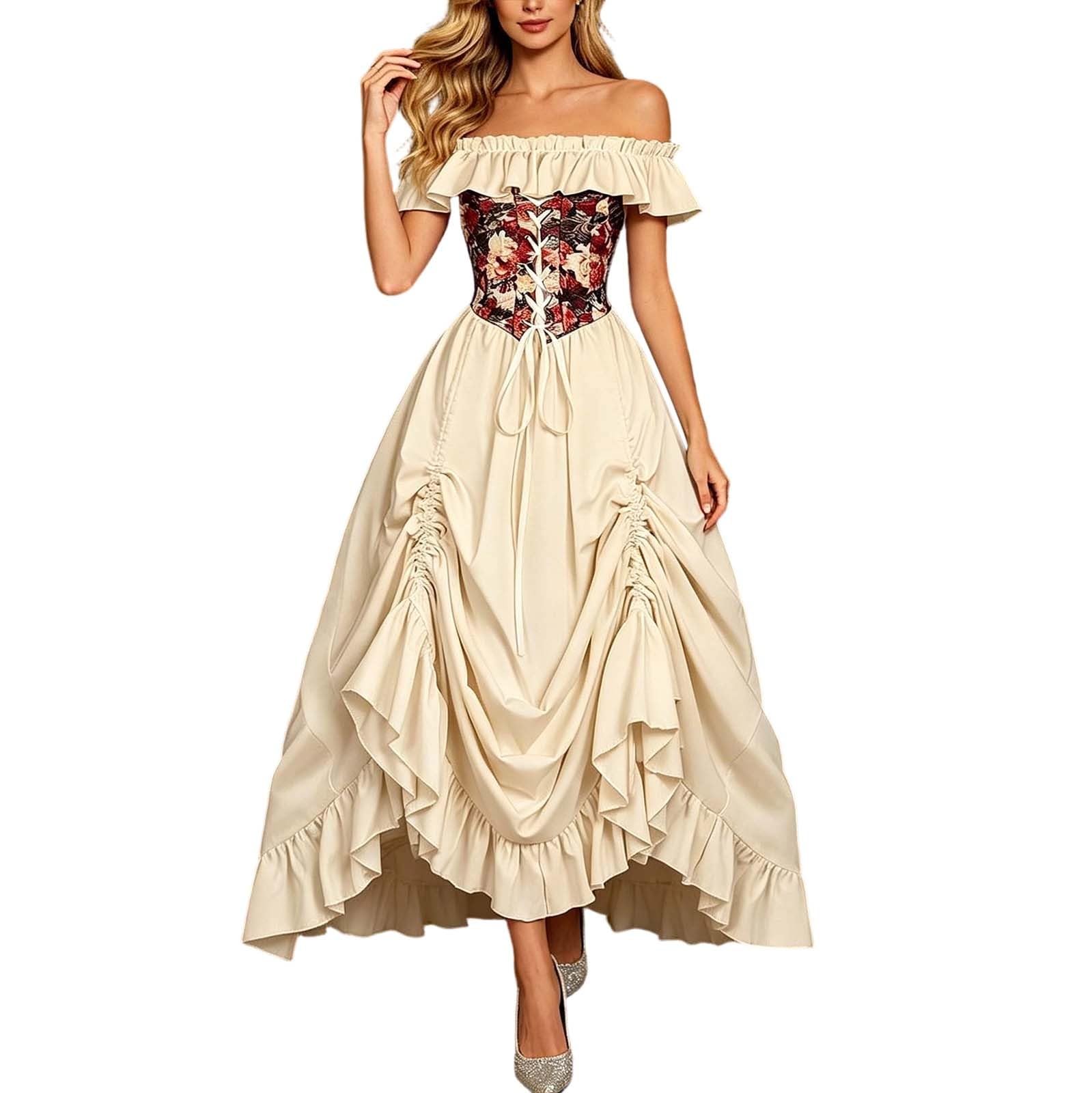 Robe de cocktail gothique avec volants et manches bouffantes amples - 8