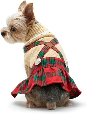 Plaid dog outfit Clearance