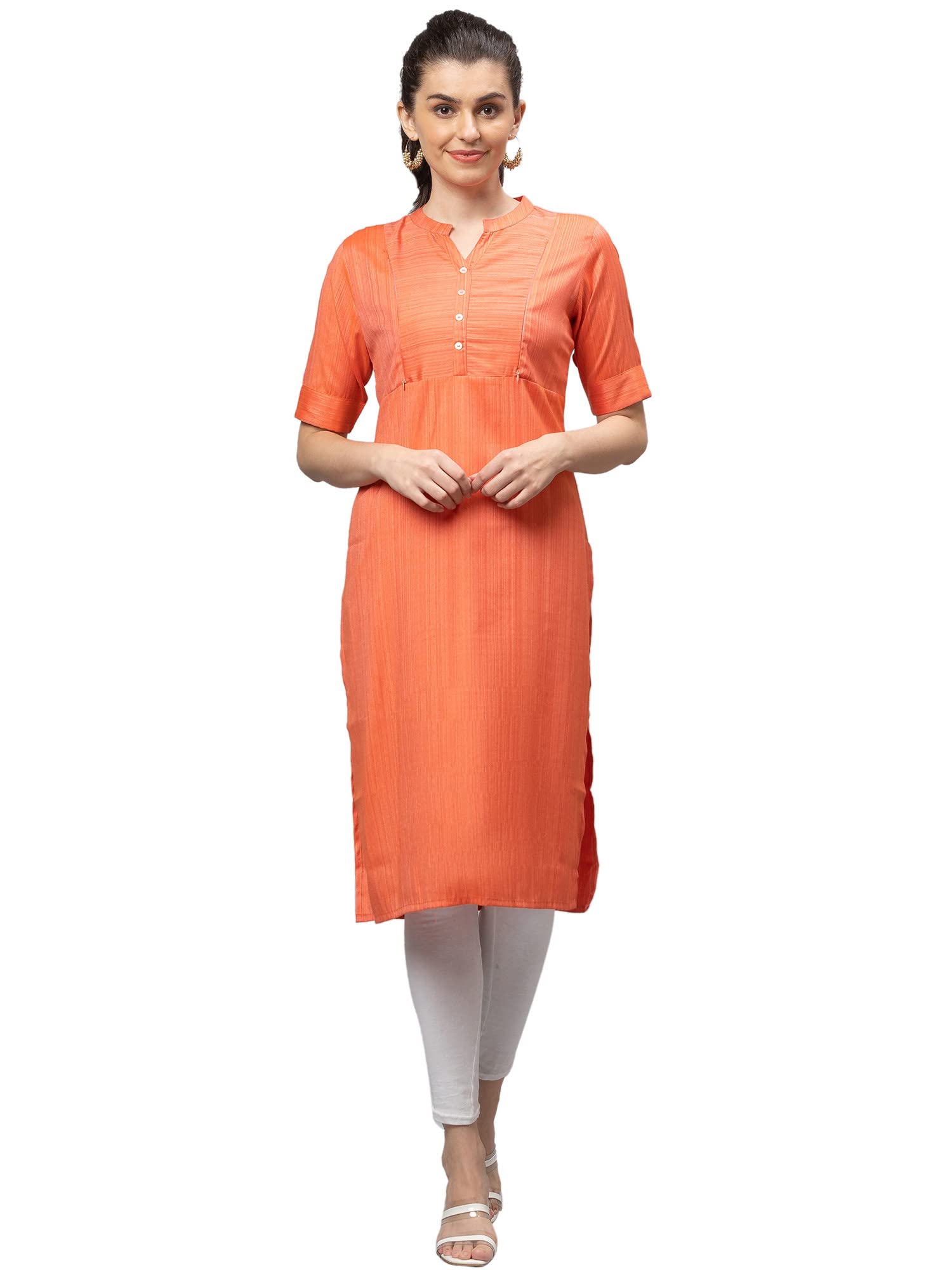 AV2 Womens Maternity Feeding Nursing/Easy Feeding/Breastfeeding Kurti/Kurta/Dress with Zippers for Pre & Post Pregnancy 5126