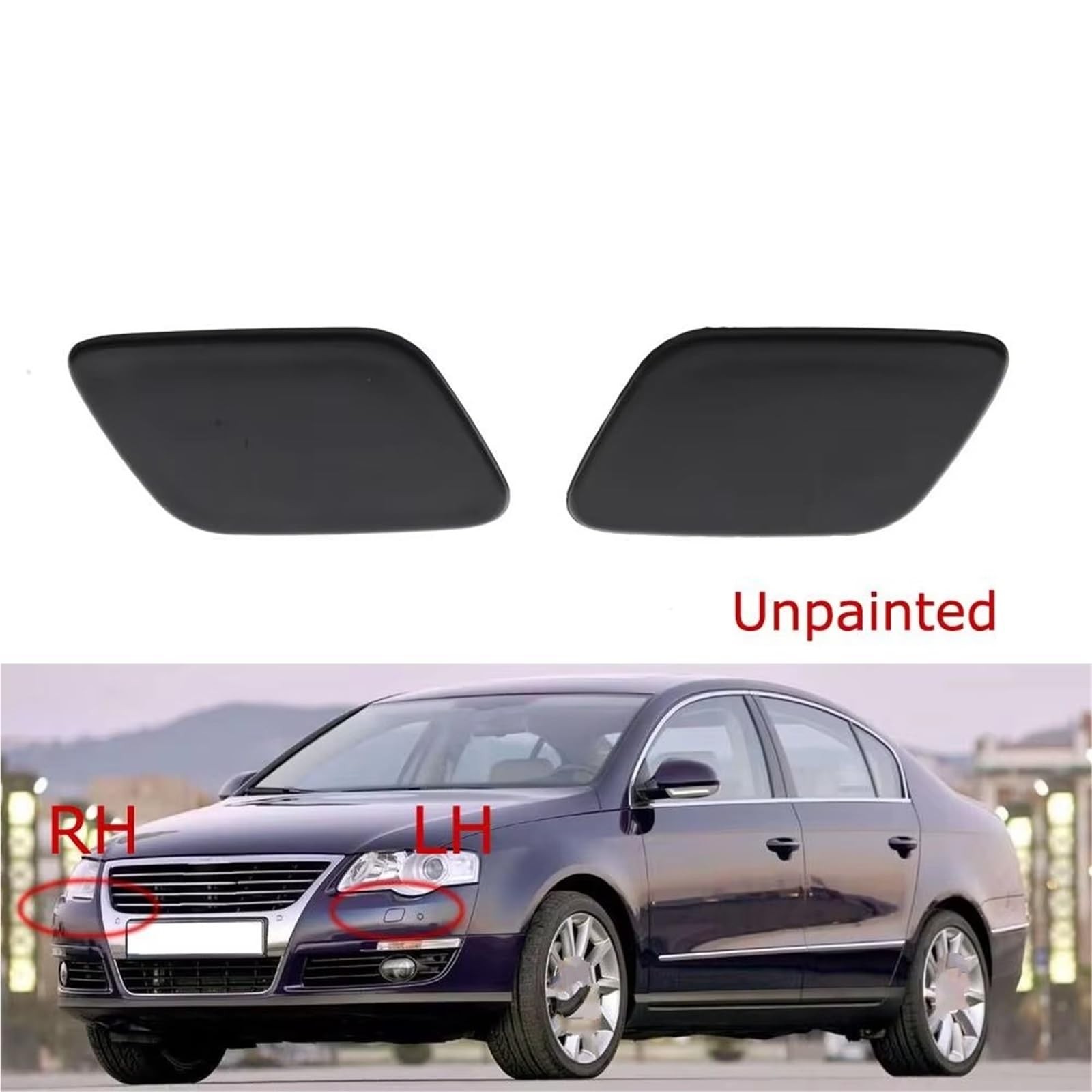 Coperchio Lavafari Compatibile Con Per Passat B6 2009 2010 2011 2006 2007 2008 Faro Anteriore Lavafari Copertura Ugello Faro Acqua Nebulizzata Jet Cap 3C0955110A