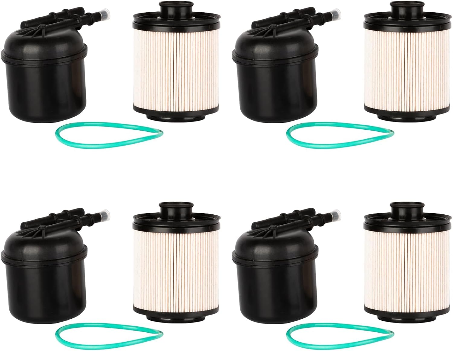 GETOPAUTO FD-4615 6.7 Powerstroke Fuel Filter Compatible with 2011-2016 Ford F250 F350 F450 F550 Super Duty Truck 6.7L V8 Diesel Replace BC3Z-9N184-B(set of 4)