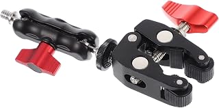 WHAMVOX 1 Set Strong Clamp Professional Camera Microphone Holder for Mic Stand Outdoor Video Camera Ballhead Arm Camera Clamp Professional Super Clamp Travel Daily Use Camera Holder Major