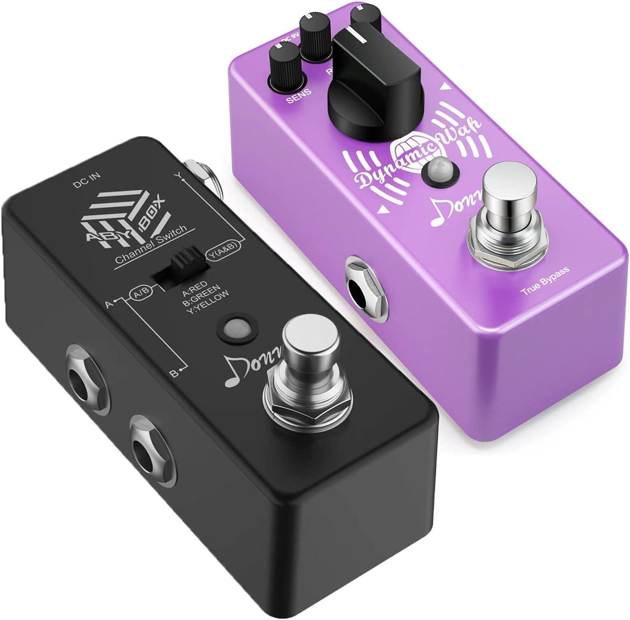 Donner Auto Wah Guitar Pedal Bundle with ABY Pedal AB