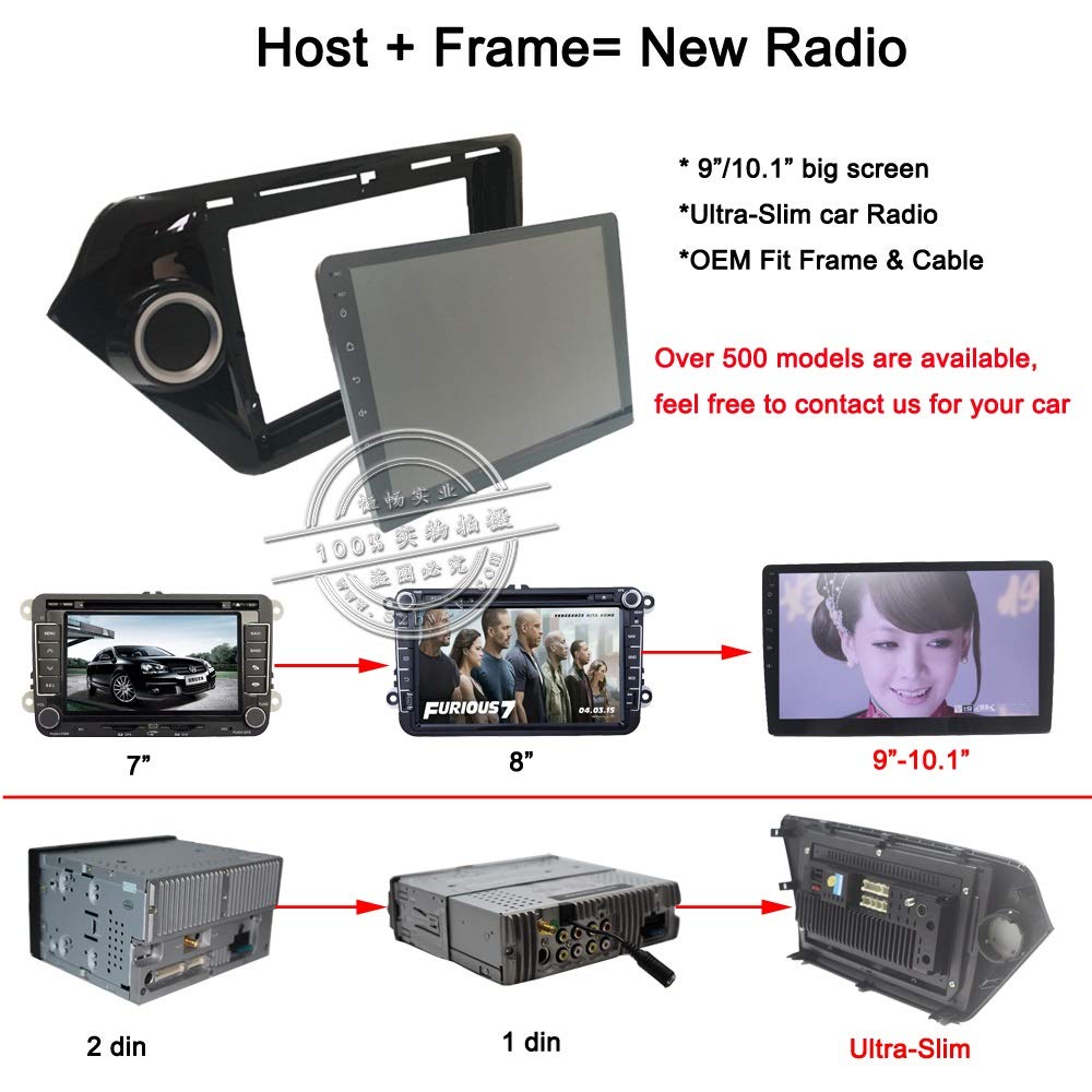 Rama panelu przedniego radia samochodowego, radio samochodowe, 2 DIN, centrum radia samochodowego, stereo, płyta DVD, ramka panelu, zamiennik do Citroen C-Quatre C4 2004-2009, zestaw deski