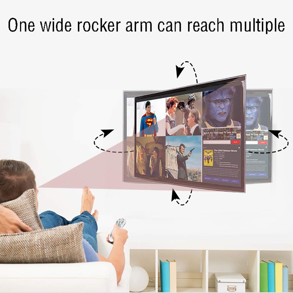 Soporte de TV con brazos articulados giratorios para televisores planos, compatible con televisores de 32 a 70 pulgadas, soporta hasta 50 kg