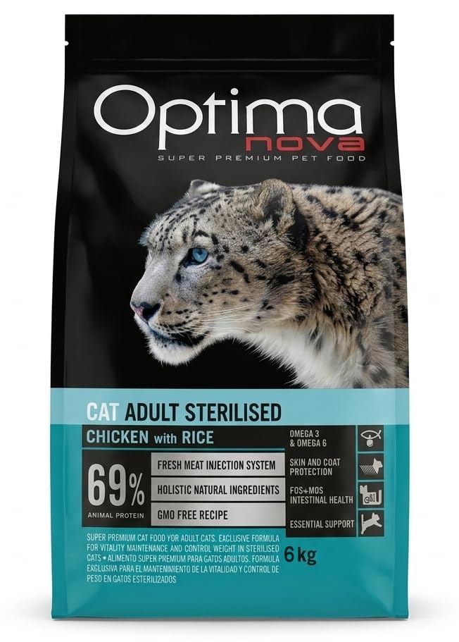 Ottima Nova Cat Sterilizzati per Gatti Sterilised Chicken & Rice (6 kg)