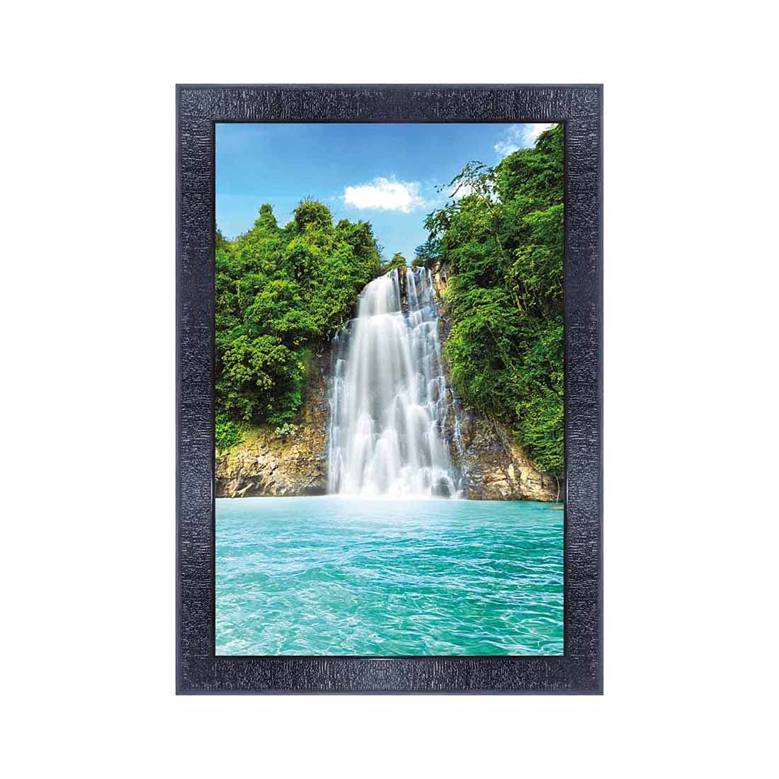 pnf Poster n Frames Vastu Waterfall Landscape Scenery Wooden Photo