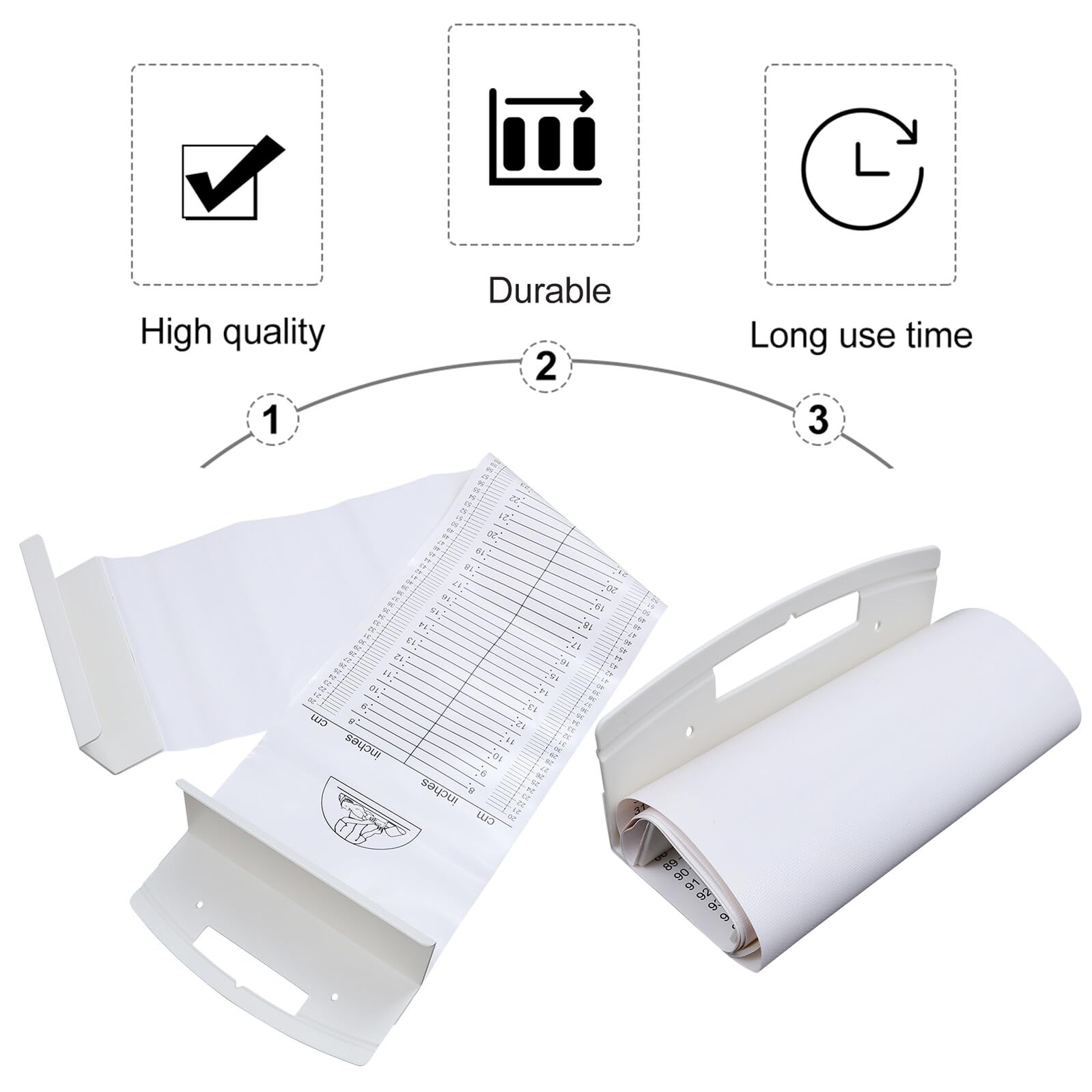 Tapete de Medición de Altura para Bebés 134X28 CM Regla Práctica Lavable de ABS y PVC Herramienta Segura y Reutilizable para Medir Crecimiento Infantil