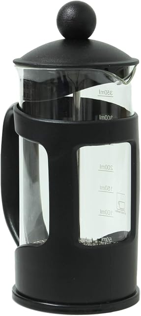 Apollo Black Coffee Plunger 2 Cup 350ml Glass Caffettiera French Filter Press