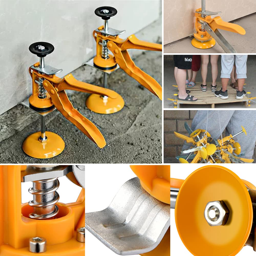 fliesenheber, Höhenversteller für Fliesen, 4 Stück Präzisions-Locator, Handheld Jack, robust und langlebig, geeignet zum Heben und Befestigen von Fliesen, Böden, Türen und Fenstern