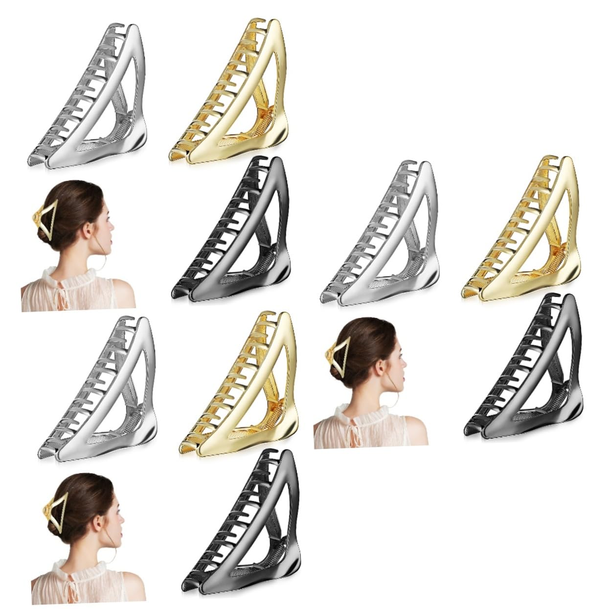 Healeved 9pezzi Fermagli Per Clip Artiglio Resistente Per Spessi Stile Elegante e Versatile Per Donne e Ragazze