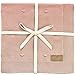 Babydecke 100% Bio Baumwolle rosa mit NOPPEN-Struktur | kuschelweiche Neugeborenen Baby Decke | Erstlingsdecke Strickdecke mit Knoten für Mädchen | Baumwolldecke Strick Öko | Geschenk zur Geburt