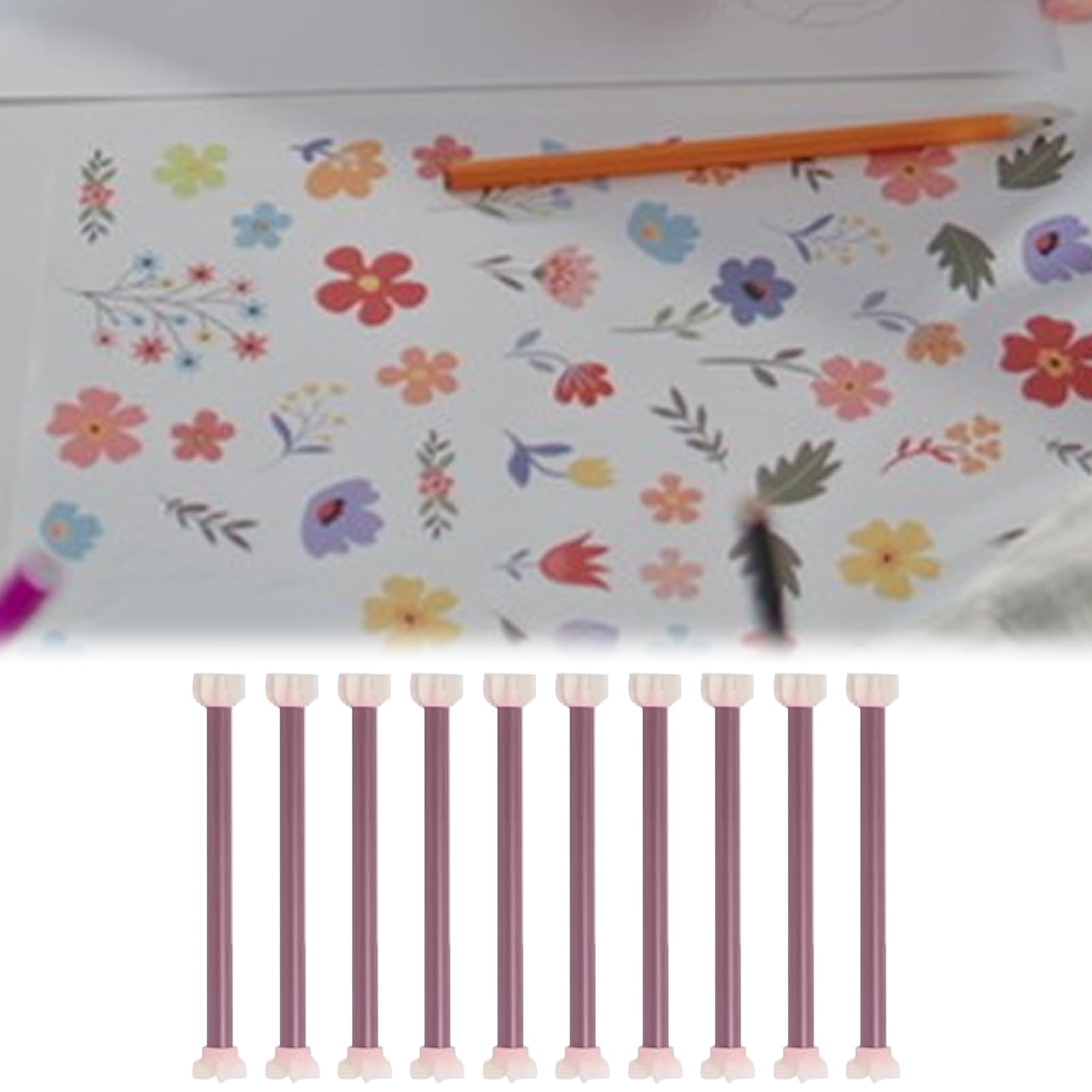 Strumento per punteggiatura floreale, strumenti per goffratura floreale, a doppia estremità, artistici per progetti artistici in argilla, per tessuti, progetti in ceramica, album di ritagli