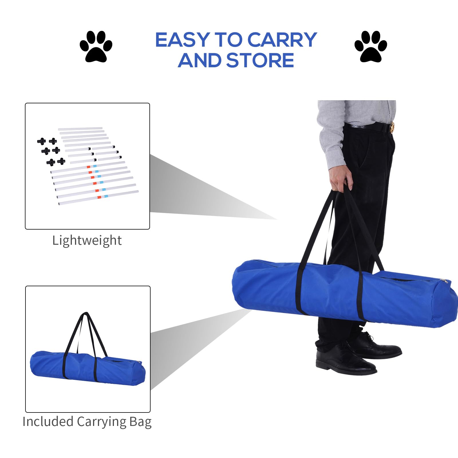 Kaimei Dog Agility Training Weave Poles Set - Adjustable Dog Obstacle Course for Exercise and Training - Portable with Storage Bag - Great for Outdoor Play and Pet-Owner Bonding - image 6