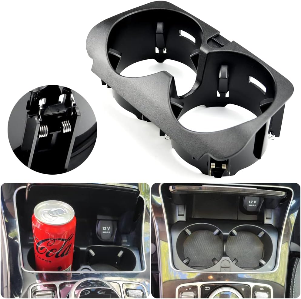 New Car Front Water Cup Holder Beverage Bottle Holder Compatible with Be-nz W205 W213 W253 W447 W467, Compatible with Be-nz C E GLC V Class 2016-2021