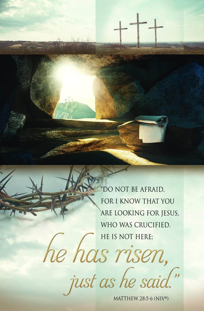 Church Bulletins He Has Risen Easter Themed Brochure